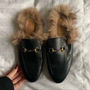 Authentic Gucci Fur Loafers